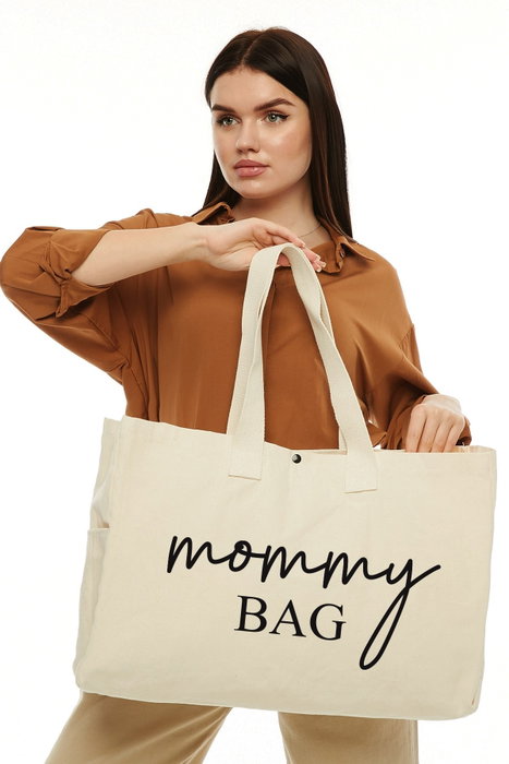 Zoozie Bags 2204 Bolsa de lona tote crema 50 x 36 x 12 cm